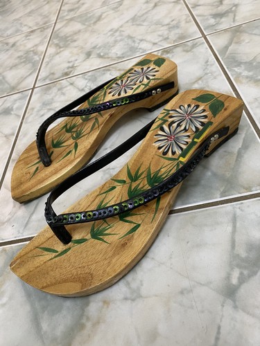 Thailändische holzsandalen - thailändische,